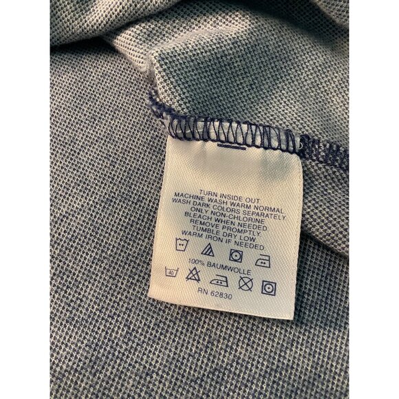 Lands’ End Men’s Polo Medium Harlequin Pattern 100% Baumwolle Cotton - Picture 6 of 7